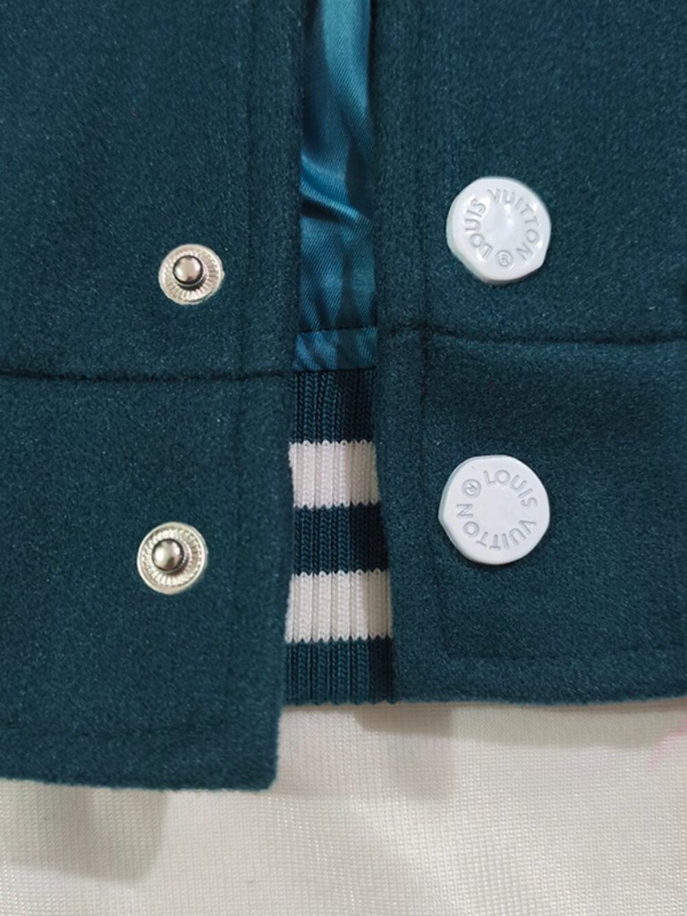 Louis Vuitton Color-Blocked Retro Baseball Jacket - Picture 6 of 8